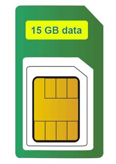 4G 15 Gb data per maand Sim NL