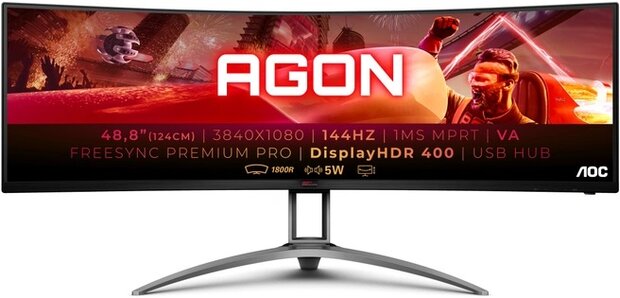 AOC AGON AG493QCX 49" Ultra Wide Full HD 144Hz VA monitor